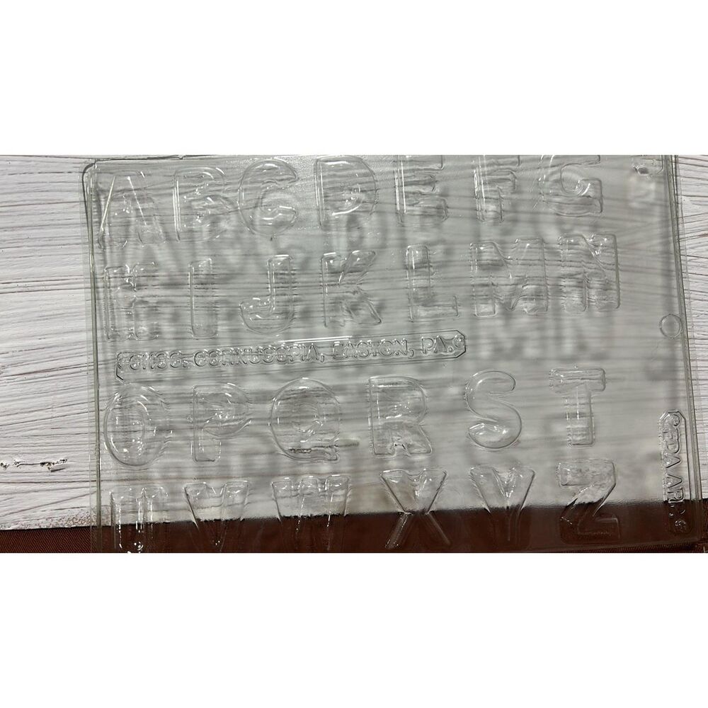 Candy Mold Alphabet Letters  Chocolate Clear